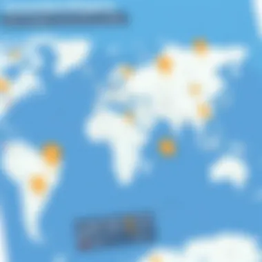 Geographical Influence on Accounting Expenses Map showing various geographical locations impacting accountant costs