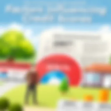 Visual representation of factors affecting credit scores