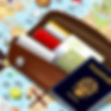 Travel Smart with No Annual Fee Credit Cards A wallet filled with credit cards and a passport