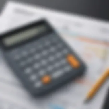 A calculator and financial documents representing the cost analysis