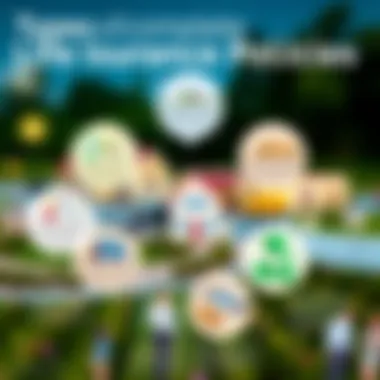 A visual representation of various types of complete life insurance policies available.