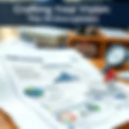 Visionary blueprint on a desk