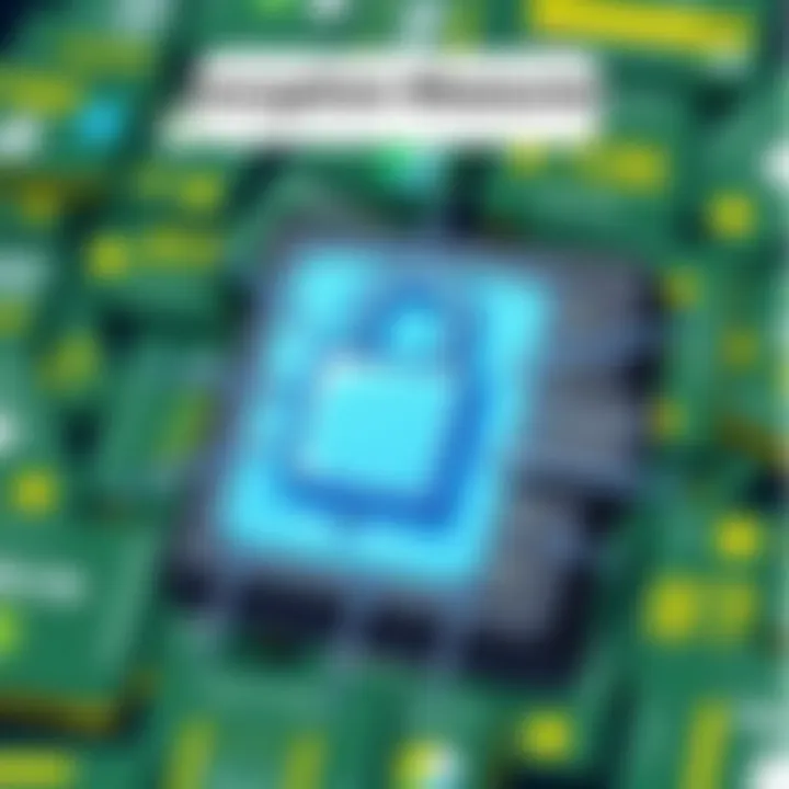 Visual representation of encryption measures for crypto wallets