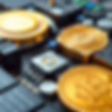 A close-up of secure components for a crypto wallet