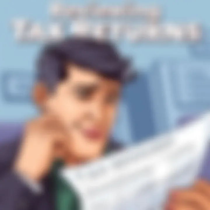 A person reviewing tax returns with a thoughtful expression