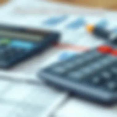 A close-up of a calculator and financial statements