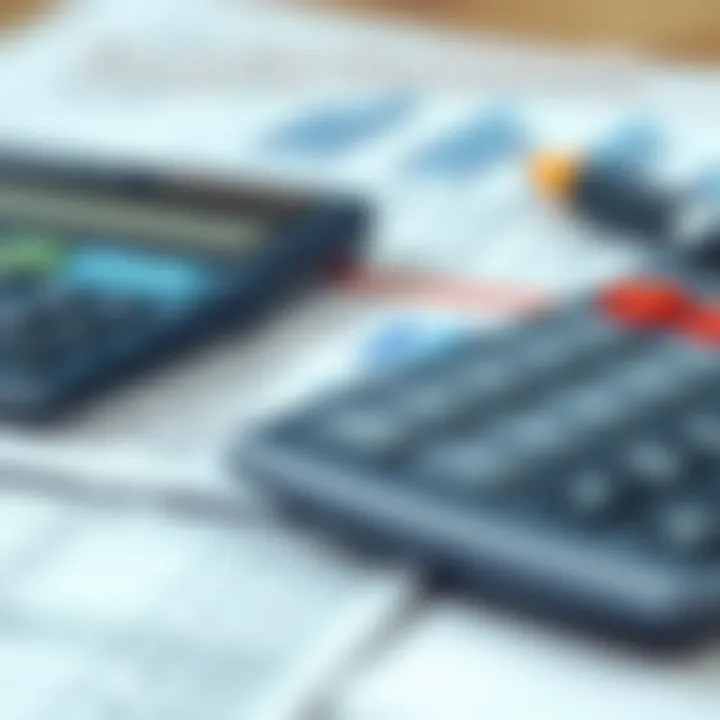 A close-up of a calculator and financial statements