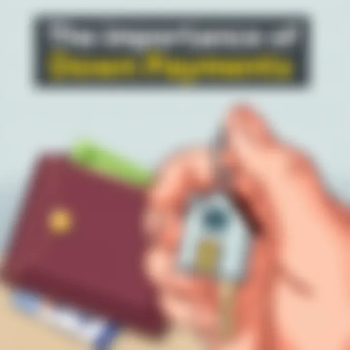 The Importance of Down Payments in Home Buying A close-up of a hand holding a house key with a wallet in the background