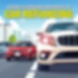 Conceptual illustration of car refinancing benefits