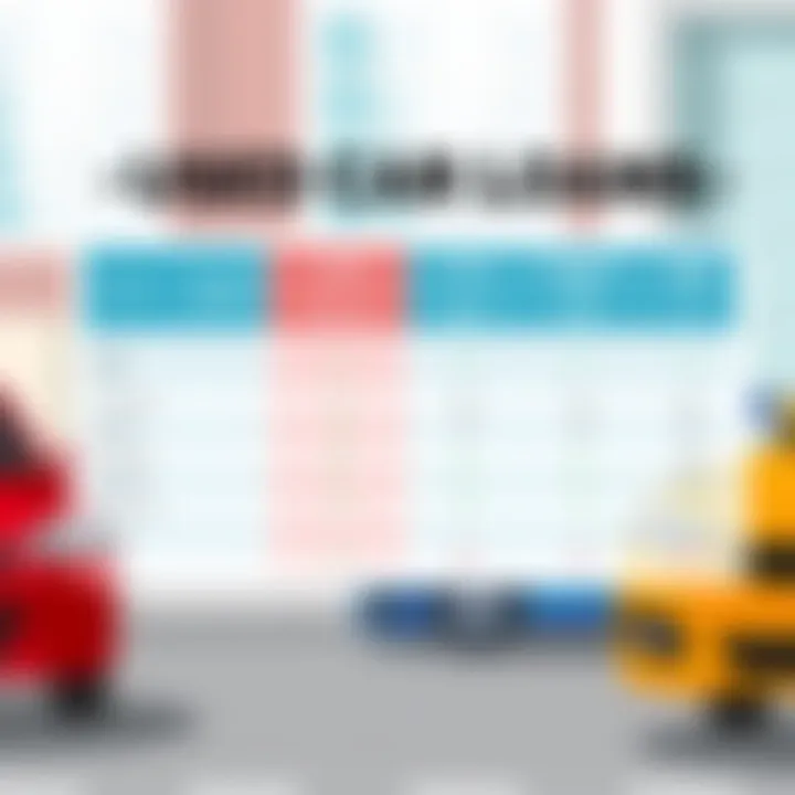 Lender Comparison for Used Car Loans Comparison chart of lenders for used car financing