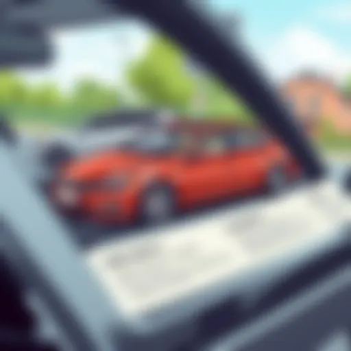 Detailed graphic of used car loan terms