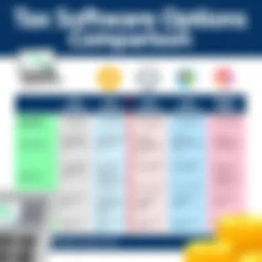 Tax Software Options Comparison Comparison chart of tax software options