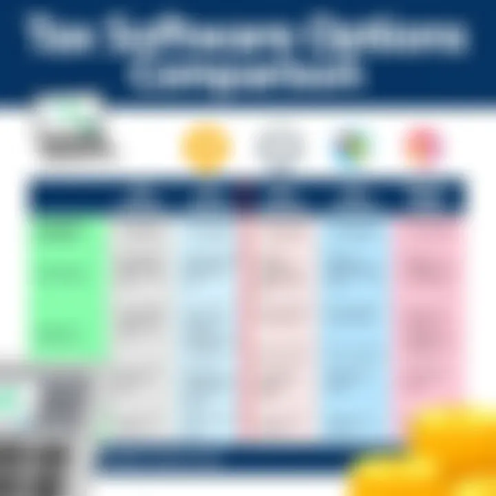 Tax Software Options Comparison Comparison chart of tax software options