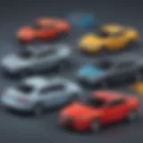 Diverse car loan options displayed