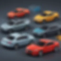 Diverse car loan options displayed