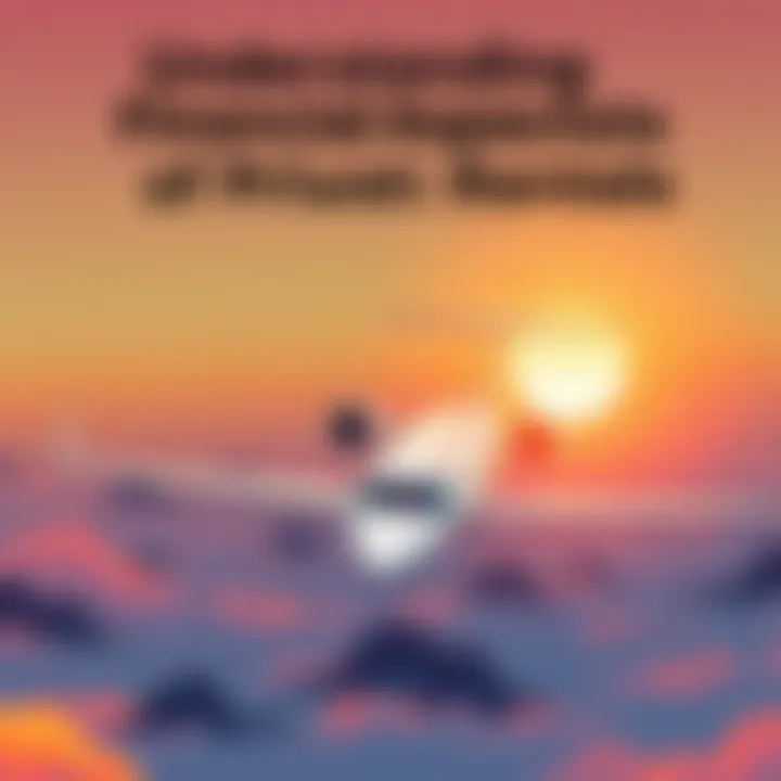 A private jet in flight against a beautiful sunset background