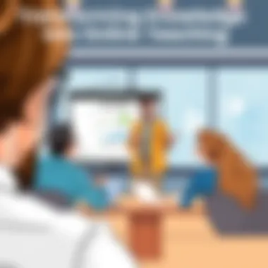 Transforming Knowledge into Online Teaching Opportunities Instructor engaging with students in a virtual classroom setting