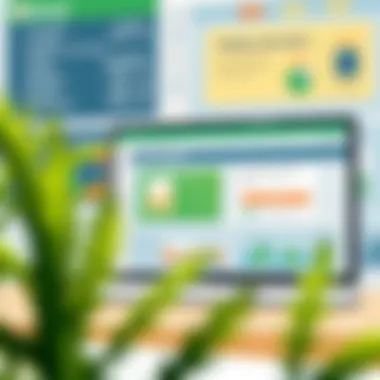 Screenshot of an online Excel lesson platform