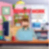 Conceptual representation of remote work