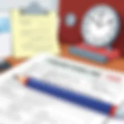 Tax extension paperwork on a desk