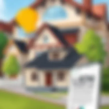 Visual Representation of a Property Under Lien Illustration of a property with a lien