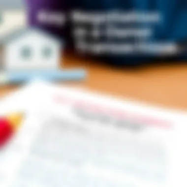 A close-up of a real estate contract highlighting negotiation terms