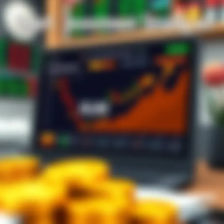 Investment strategy illustrated on a screen