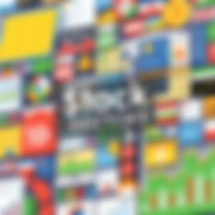 Collage of different stock sectors