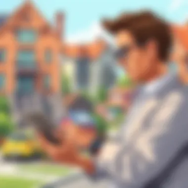 Investor Assessing Property Value Investor analyzing property values and potential returns