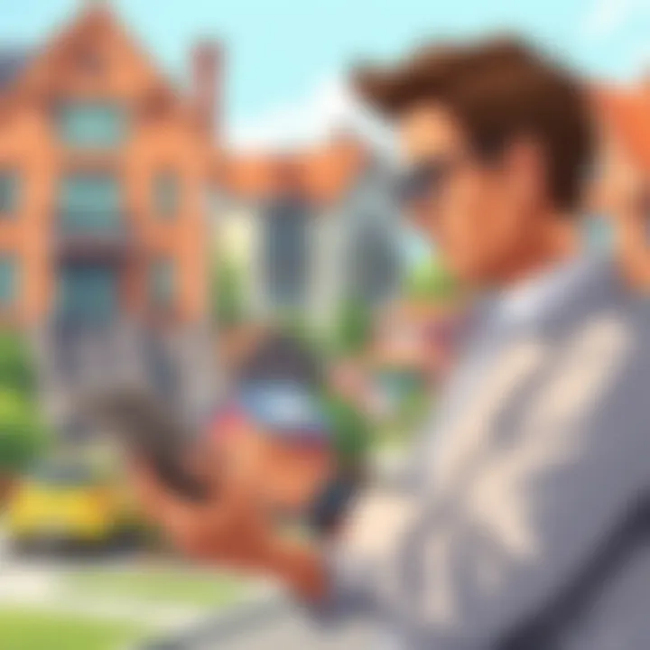 Investor Assessing Property Value Investor analyzing property values and potential returns