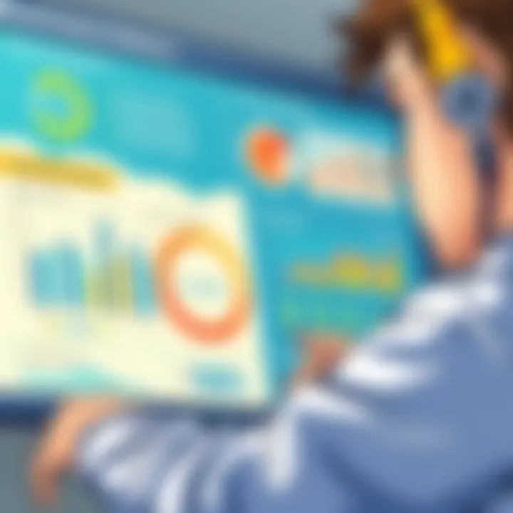 Performance Metrics Analysis User analyzing performance metrics through advanced tools