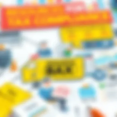 Resources for Tax Compliance Conceptual art depicting tax compliance and support resources