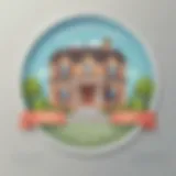 Illustration of a house with a government seal