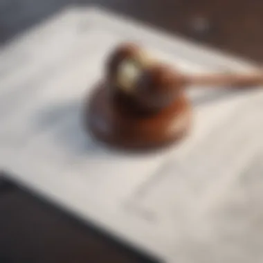 A gavel resting on legal documents symbolizing justice in insurance disputes