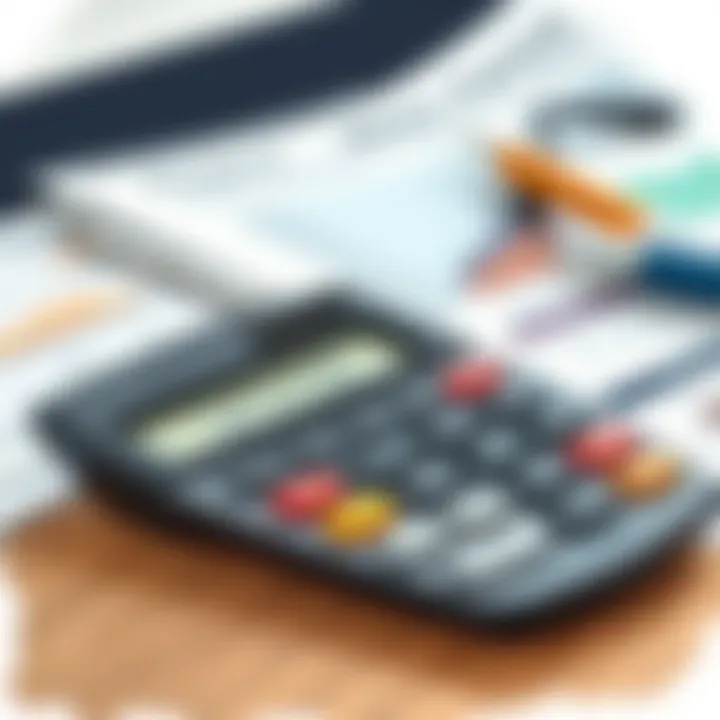 Financial Documentation A calculator and financial documents on a desk