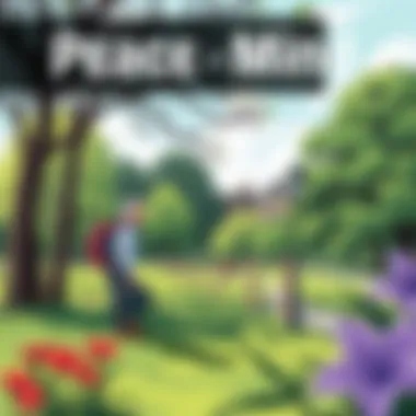 Peace of Mind A serene park setting symbolizing peace of mind in retirement