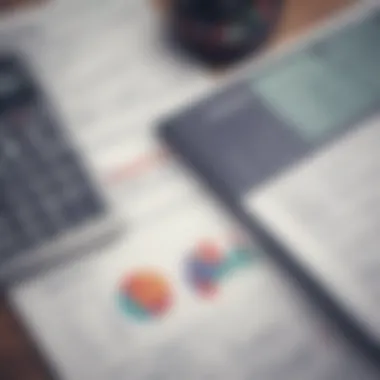 A detailed view of financial documents and a calculator on a desk