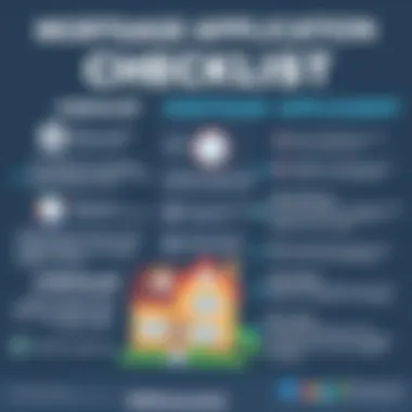 Illustration of a checklist for mortgage application