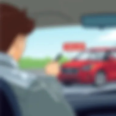 Evaluating Trade-In Value A person evaluating the trade-in value of their car