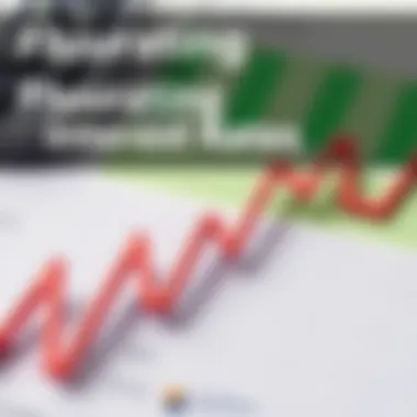 Fluctuating Interest Rates Visual representation of fluctuating interest rates on a financial graph