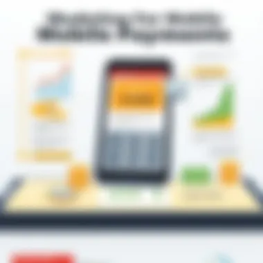 Budgeting for Mobile Payments Illustration showing budgeting for mobile phone payments