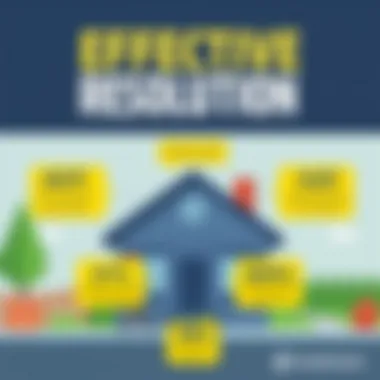 Infographic on resolving rental disputes effectively.