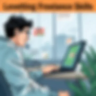 Freelancer providing a service to a client through a digital platform