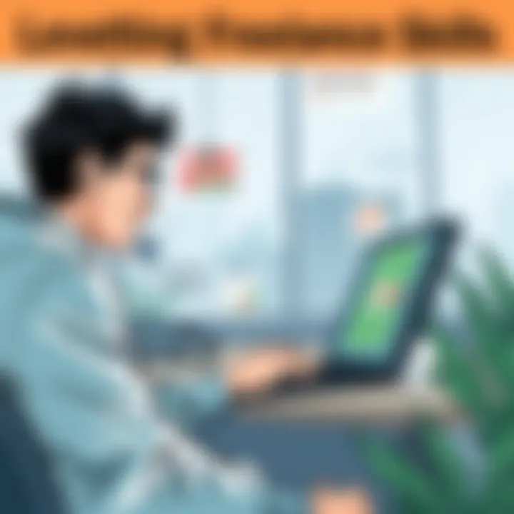 Freelancer providing a service to a client through a digital platform