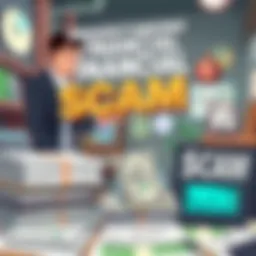 Conceptual illustration of financial scams