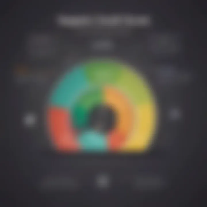 Graph illustrating credit score improvement over time