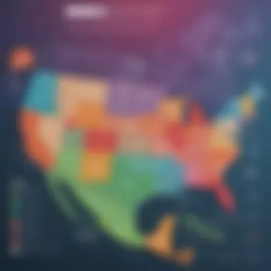 Map showcasing regional variations in health insurance costs