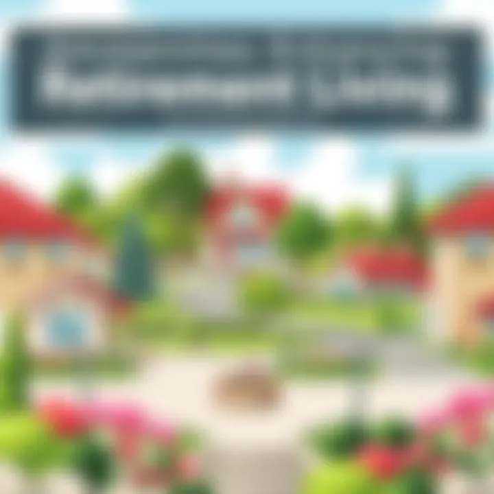 Amenities Enhancing Retirement Living Experience A tranquil setting of a retirement community with various amenities.