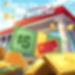 Conceptual illustration of cash bonuses in banking