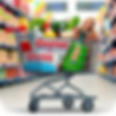 Shopping Cart with Groceries